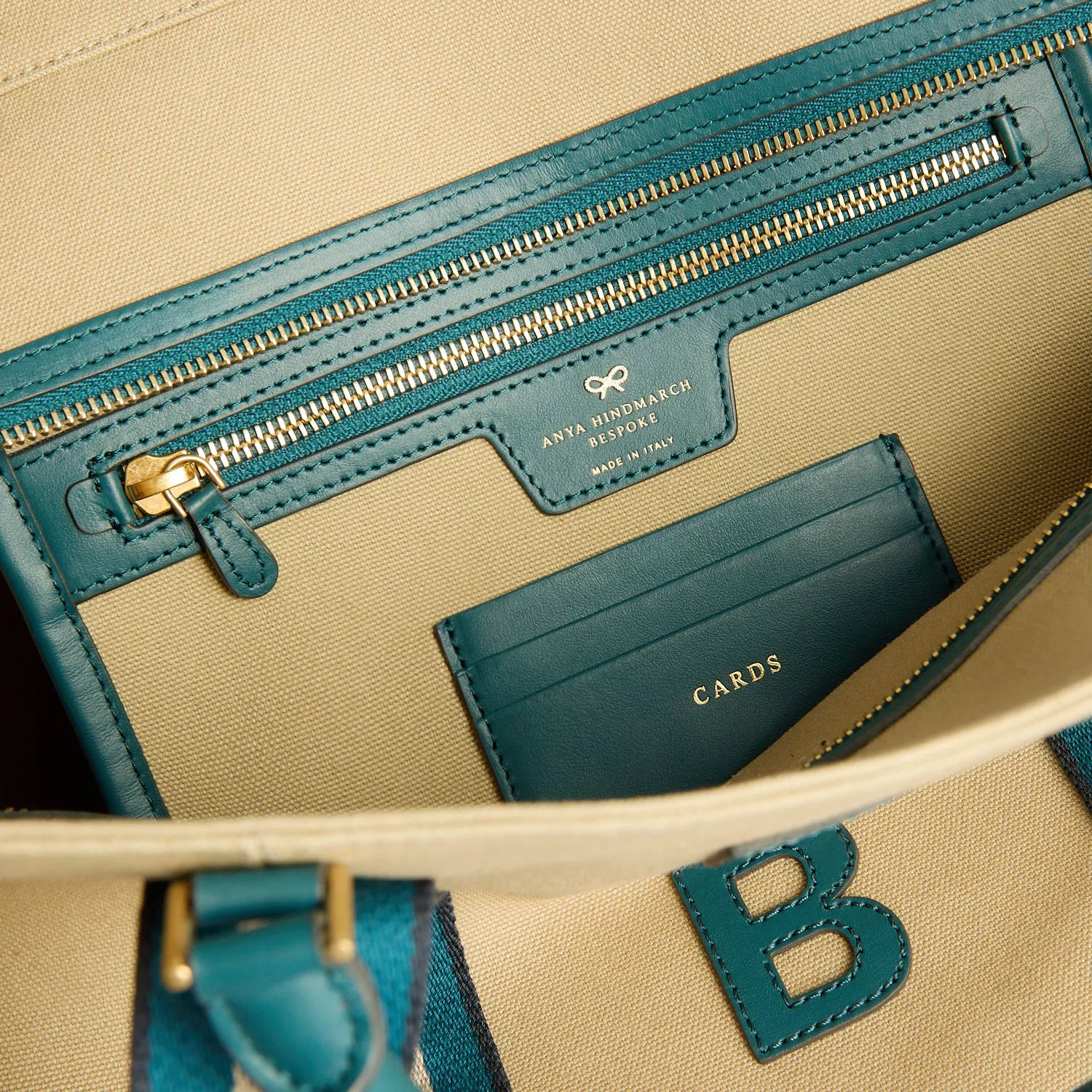 Natural/Petrol Blue